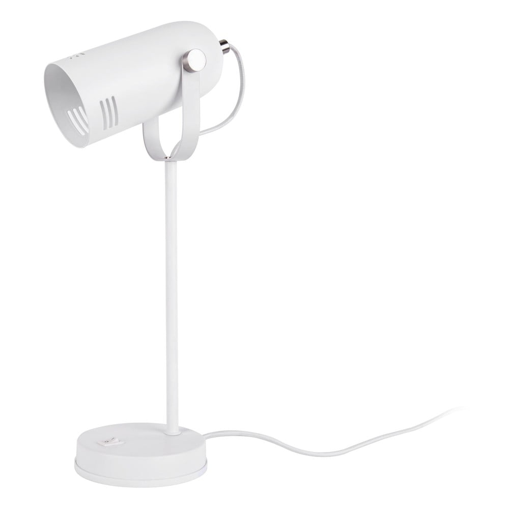 Biała lampa stołowa Leitmotiv Husk