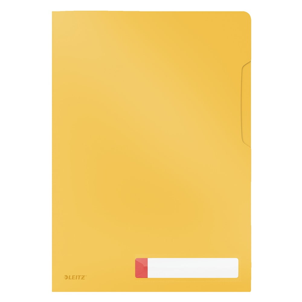 Żółty folder z kieszonką na etykietę Leitz Cosy, A4