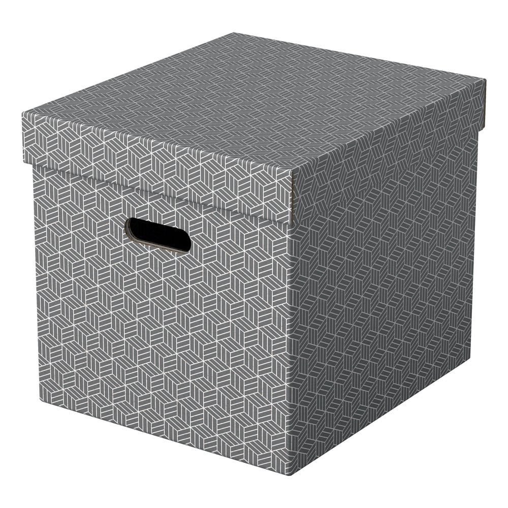 Zestaw 3 szarych pudełek do przechowywania Esselte Home, 32x36,5 cm