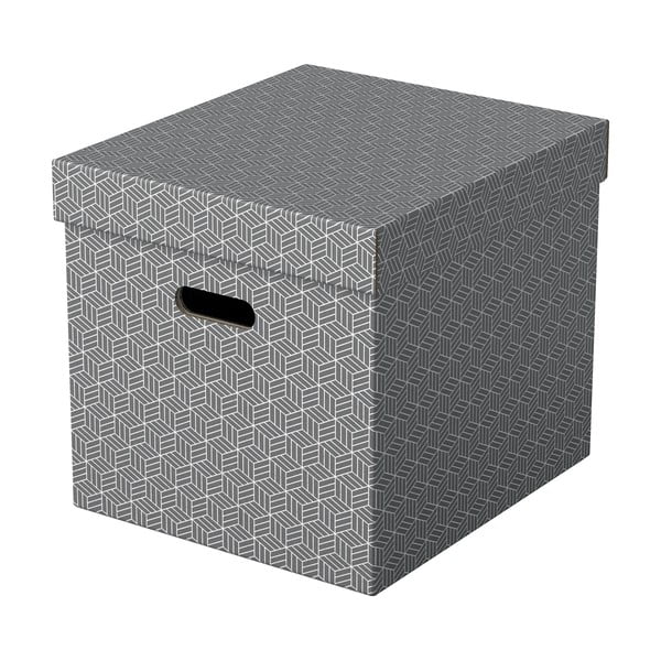 Zestaw 3 szarych pudełek do przechowywania Esselte Home, 32x36,5 cm