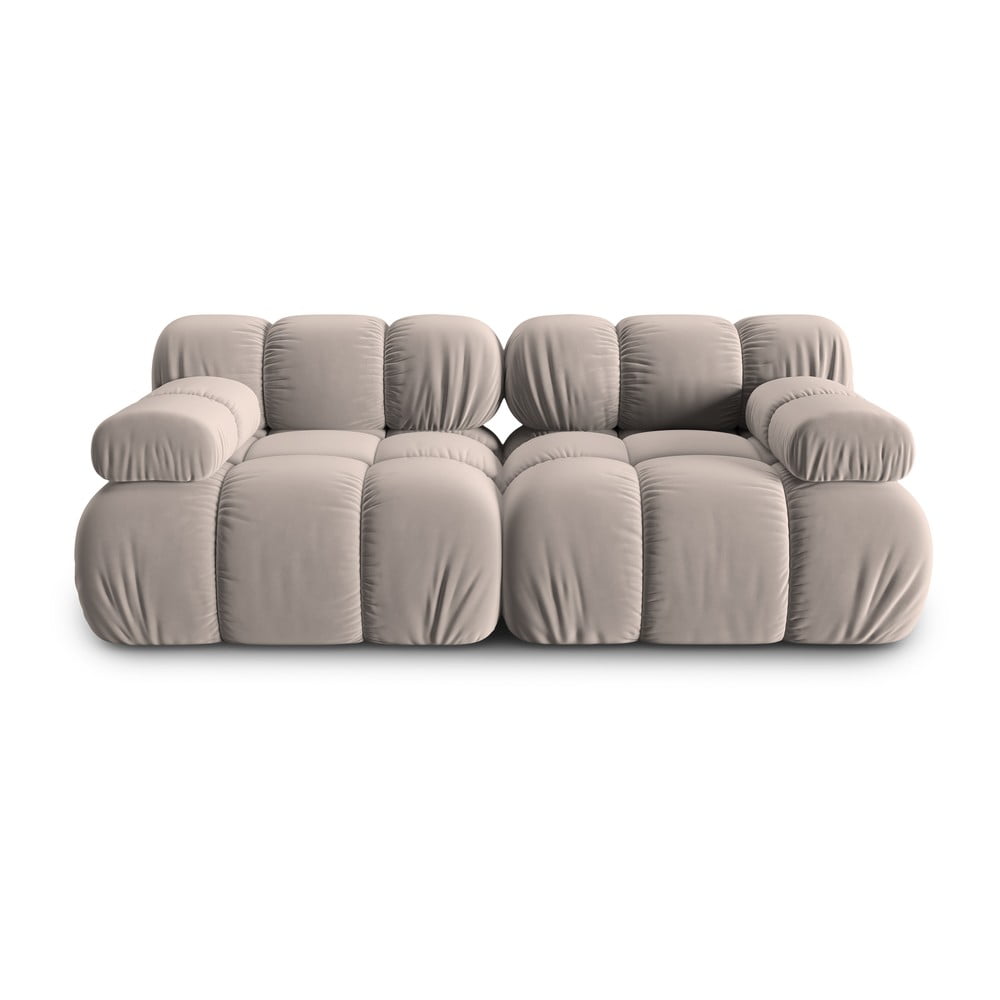 Beżowa aksamitna sofa 188 cm Bellis – Micadoni Home