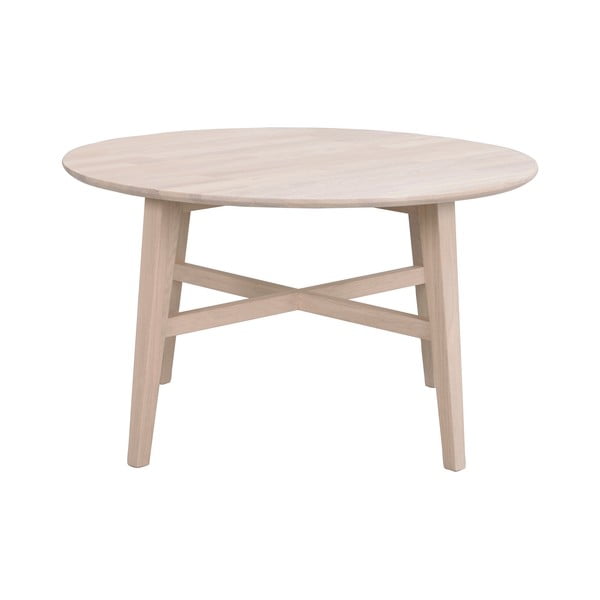 Naturalny stolik z drewna dębowego Rowico Filippa, ø 90 cm