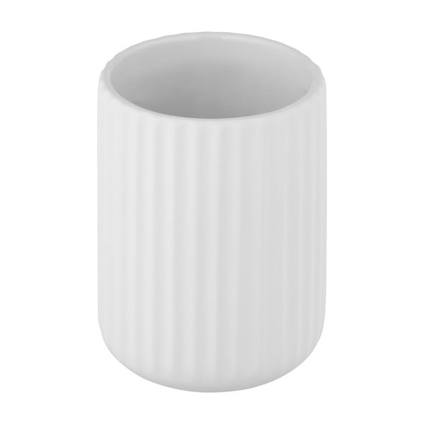 Biały ceramiczny kubek na szczoteczki Wenko Belluno