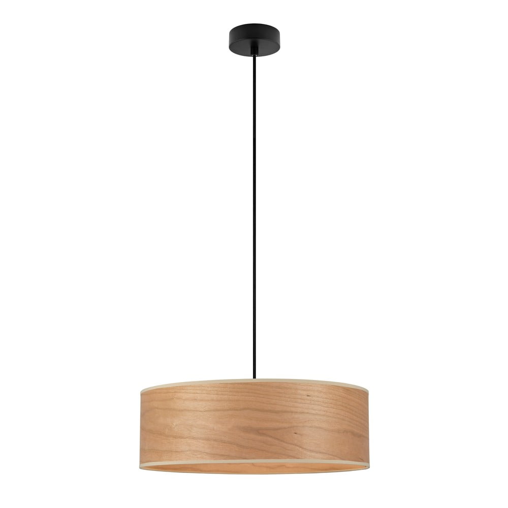 Lampa wisząca z kloszem z drewna wiśniowego Sotto Luce TSURI XL
