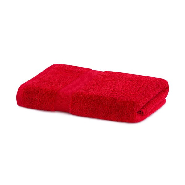 Czerwony ręcznik kąpielowy DecoKing Marina, 70x140 cm