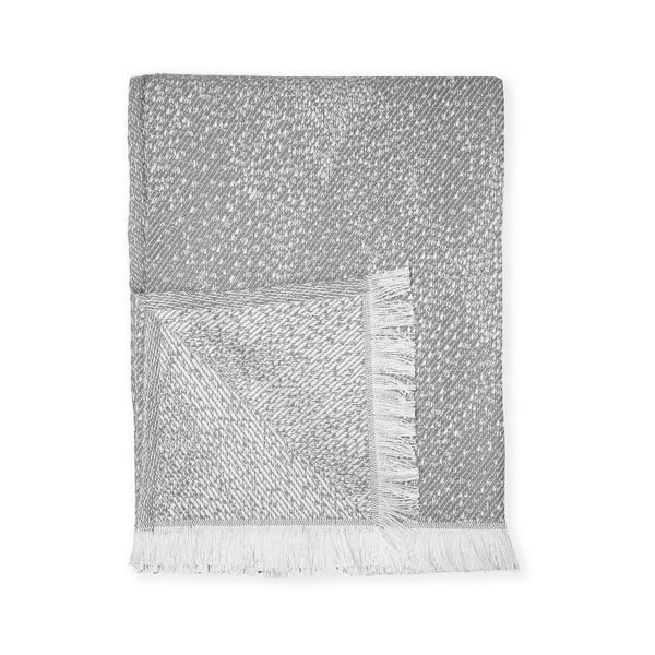 Szary pled z domieszką bawełny Euromant Dotty Diamond, 140x180 cm