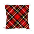 Poduszka na krzesło Minimalist Cushion Covers Flannel Red Black, 40x40 cm