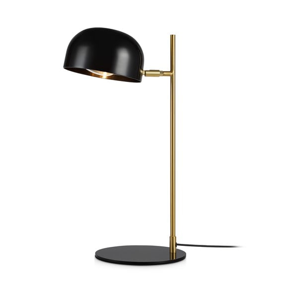 Czarna lampa stołowa z podstawą w kolorze miedzi Markslöjd Pose