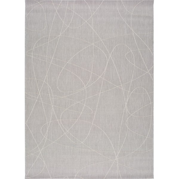 Szary dywan zewnętrzny Universal Hibis Line, 135x190 cm