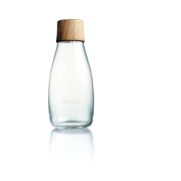 Szklana butelka z drewnianą zakrętką ReTap, 300 ml
