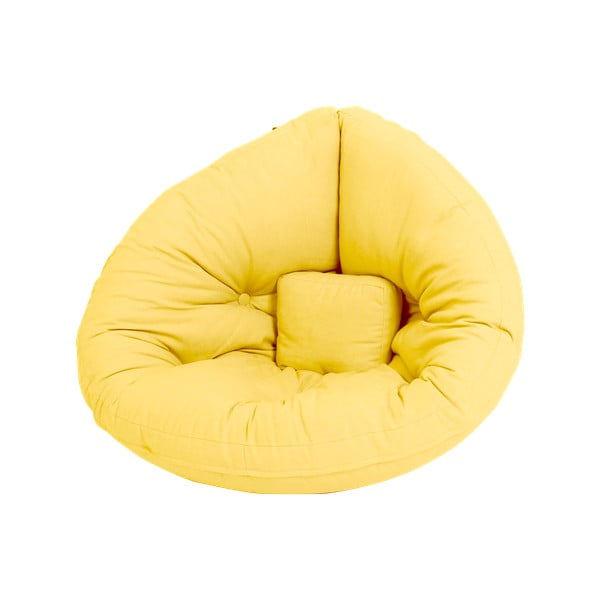 Żółty dziecięcy fotel rozkładany Karup Design Mini Nido Yellow