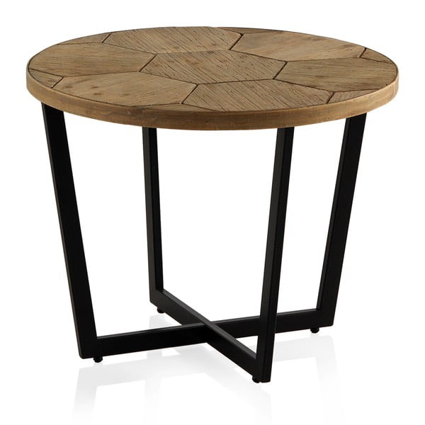 Stolik z czarną żelazną konstrukcją Geese Honeycomb, ⌀ 59 cm