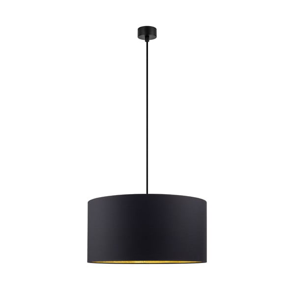 Czarna lampa wisząca z wnętrzem w kolorze złota Sotto Luce Mika, ⌀ 50 cm