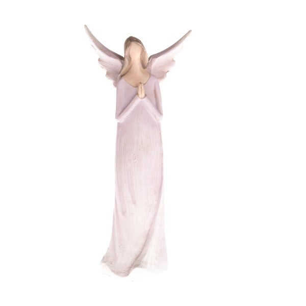 Fioletowa dekoracyjna figurka Dakls Praying Angel, wys. 14,5 cm
