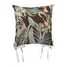Brązowa poduszka na krzesło z mikrowłókna Mike & Co. NEW YORK Jungle Birds, 43x43 cm