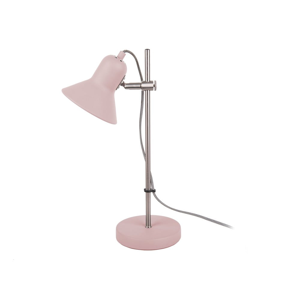 Jasnoróżowa lampa stołowa Leitmotiv Slender, wys. 43 cm