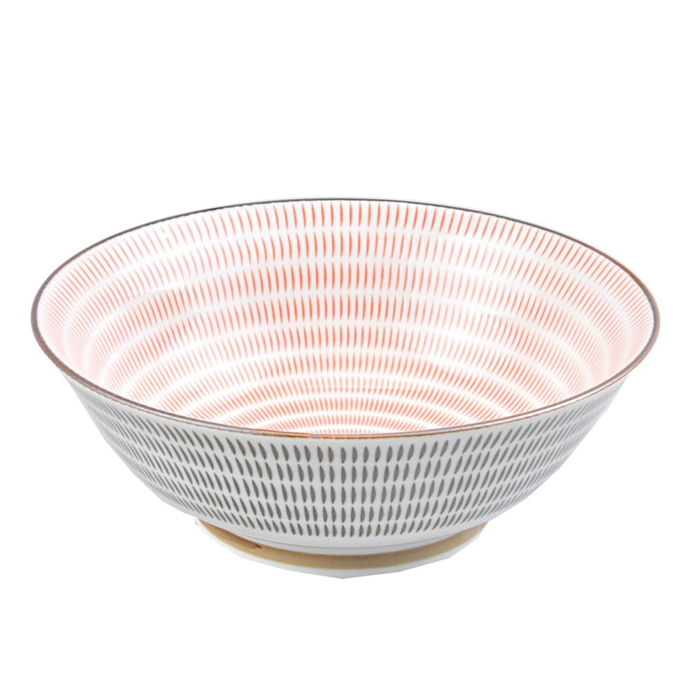 Porcelanowa miska Pink Stripes, 19 cm