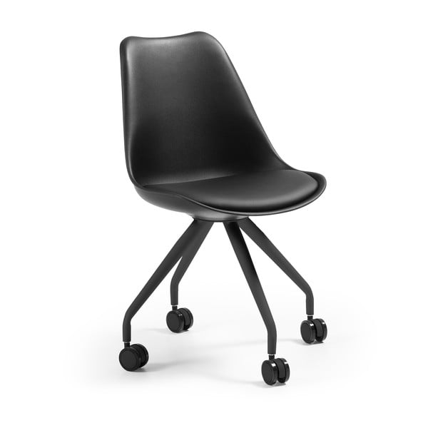 Czarne krzesło biurowe Kave Home Lars