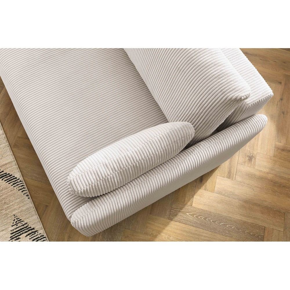 Beżowa sztruksowa rozkładana sofa 211 cm Marcel – Bobochic Paris