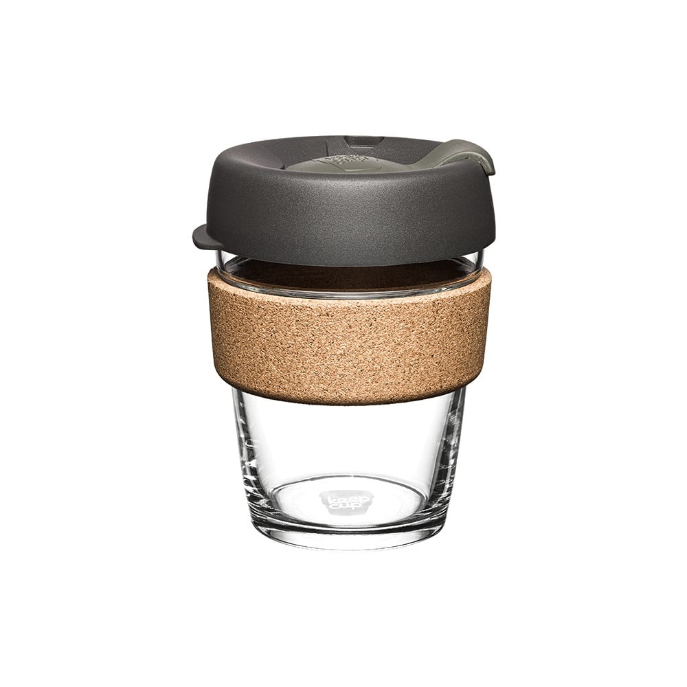 Zdjęcia - Kubek KeepCup Czarno-brązowy  podróżny 340 ml Brew Cork Nitro M –  czarny,brązowy,transparentny 