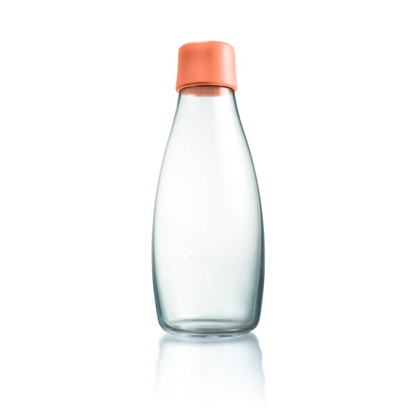 Jasnopomarańczowa szklana butelka ReTap z dożywotnią gwarancją, 500 ml