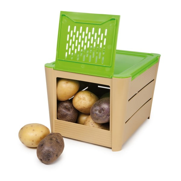 Brązowo-zielony pojemnik na ziemniaki Snips Potatoes