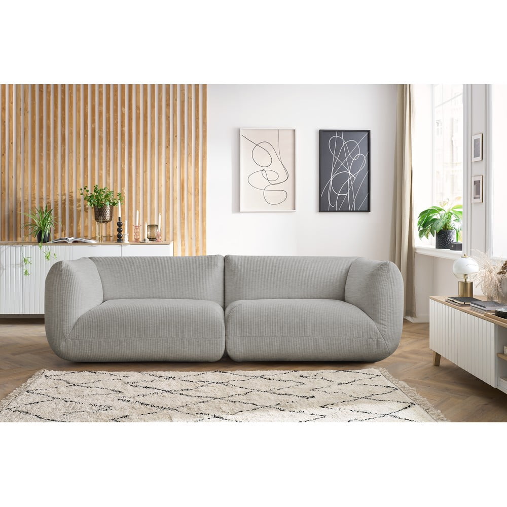 Beżowa sztruksowa sofa 260 cm Lecomte – Bobochic Paris