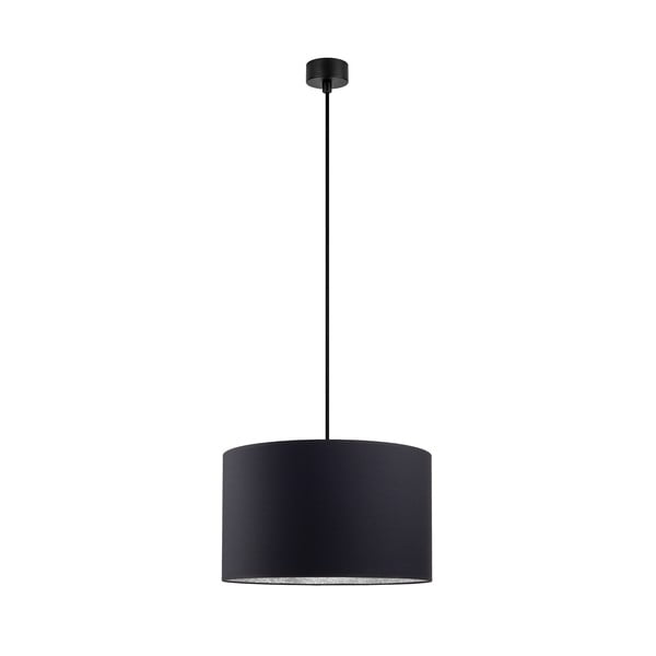 Czarna lampa wisząca z wnętrzem w kolorze srebra Sotto Luce Mika, ⌀ 40 cm
