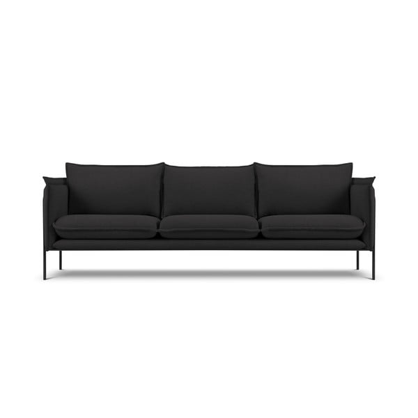 Czarna sofa Interieurs 86 Andrea, 218 cm