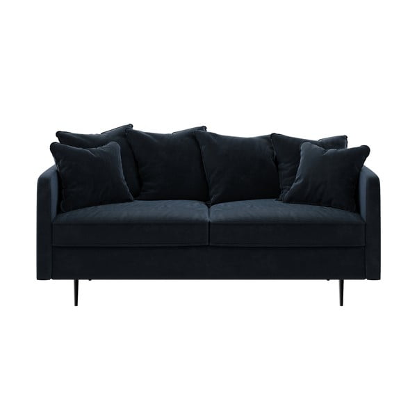 Granatowa aksamitna sofa Ghado Esme, 176 cm