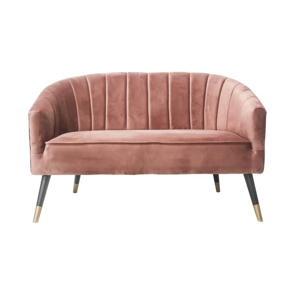 Różowa aksamitna sofa Leitmotiv Royal