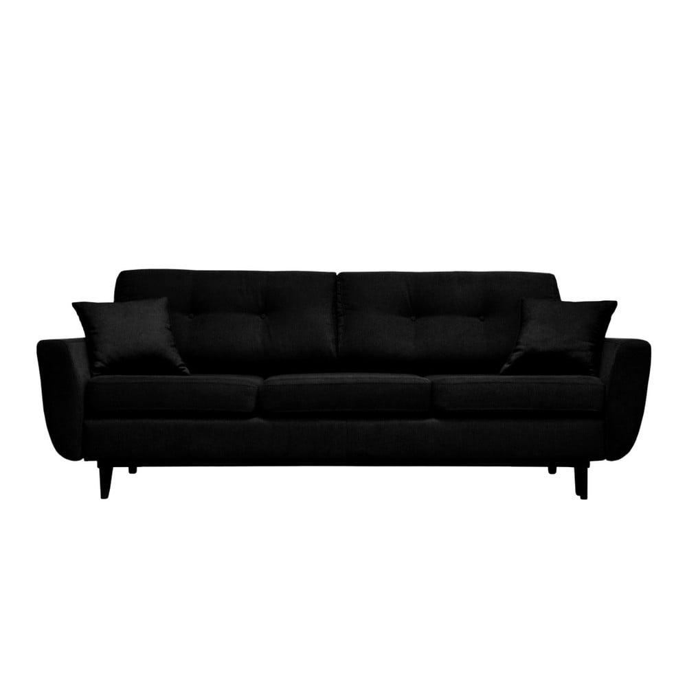 Czarna Osobowa Sofa Rozk Adana Z Czarnymi Nogami Mazzini Sofas Jasmin