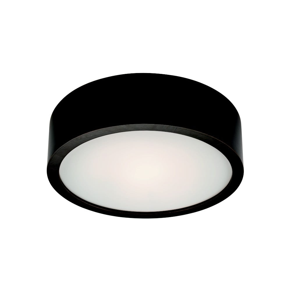 Czarna okrągła lampa sufitowa LAMKUR Plafond, ø 27 cm