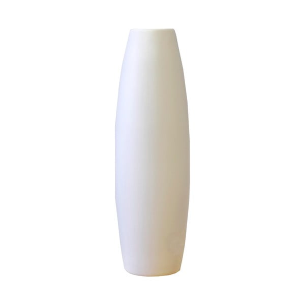 Biały ceramiczny wazon Rulina Roll, wys. 38 cm