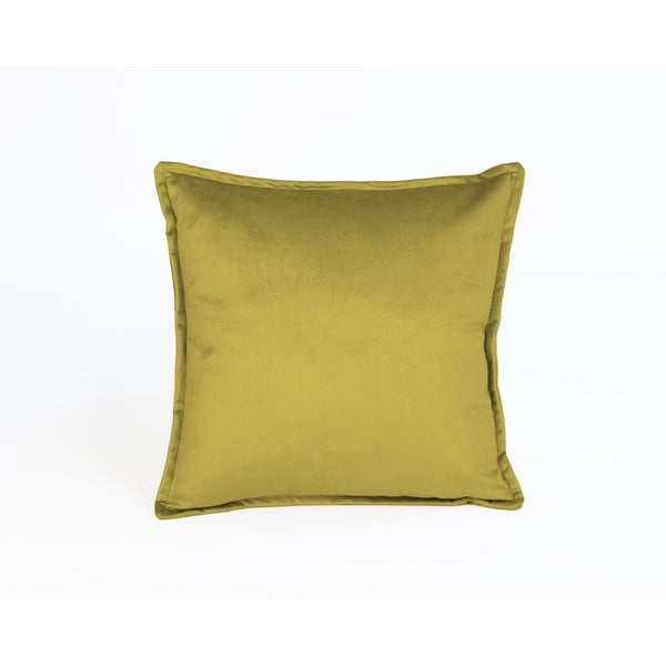 Żółta aksamitna poduszka Velvet Atelier Tercio , 45x45 cm