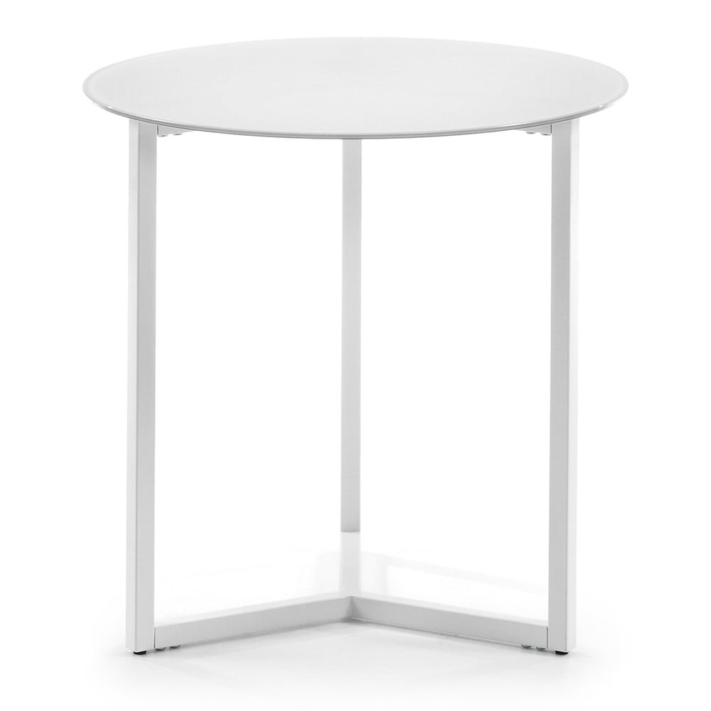 Фото - Журнальний столик Kave Home Biały stolik  Marae, ⌀ 50 cm 