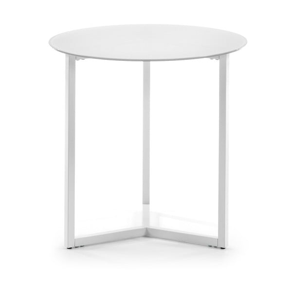Biały stolik Kave Home Marae, ⌀ 50 cm