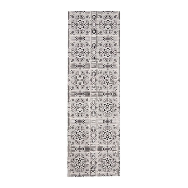 Zala Living Cook & Clean Loper, antislip, plat geweven, laagpolig, tapijt, keukentapijt, wasbaar, keukenloper, keuken voor hal, keuken, woonkamer, grijs, 50 x 150 cm