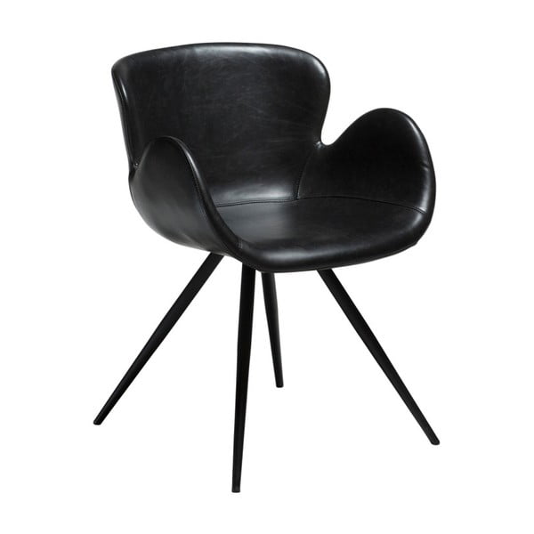 Czarne krzesło ze skóry ekologicznej DAN-FORM Denmark Gaia