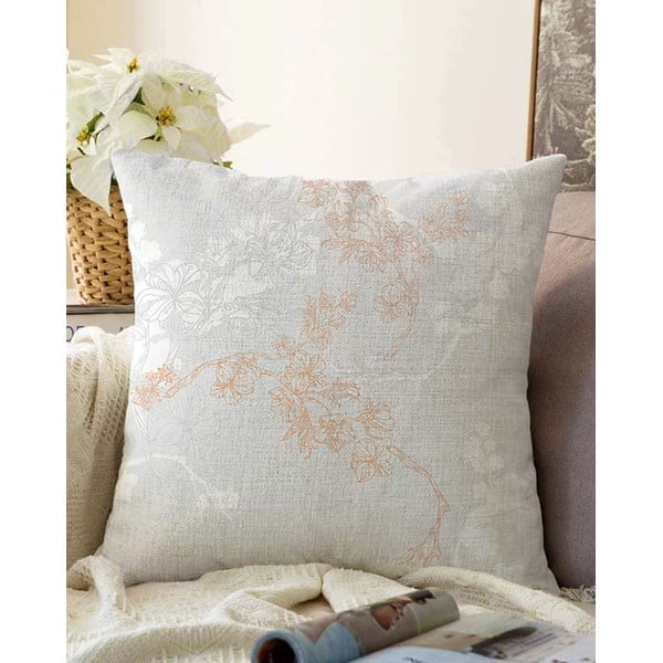 Szara poszewka na poduszkę z domieszką bawełny Minimalist Cushion Covers Bloom, 55x55 cm