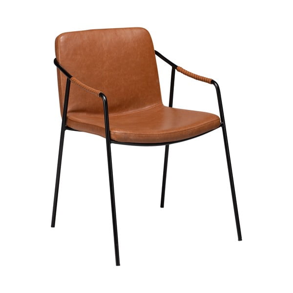Brązowe krzesło do jadalni z imitacji skóry DAN-FORM Denmark Boto