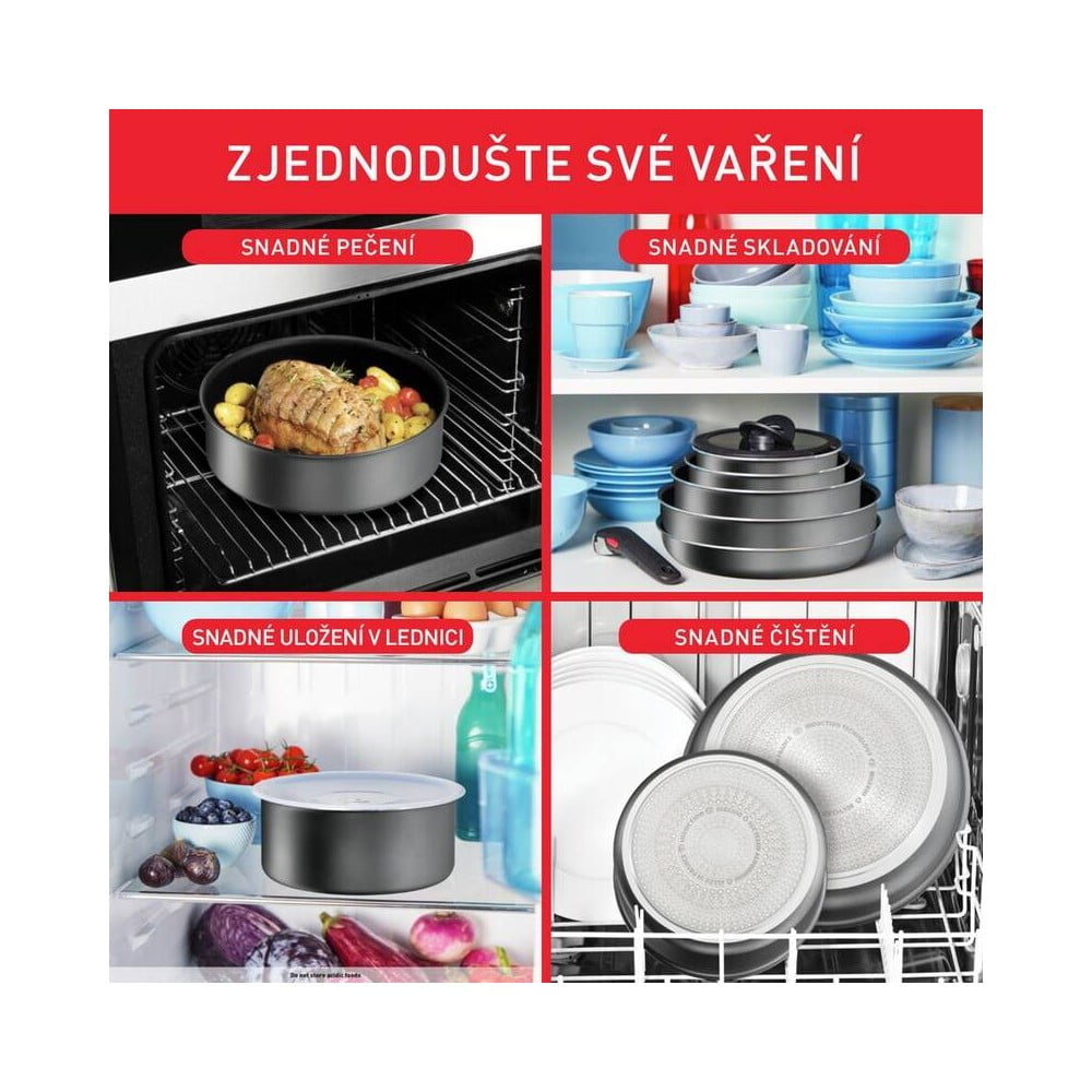 Zestaw garnków aluminiowych 20 el. Ingenio Daily Chef On – Tefal