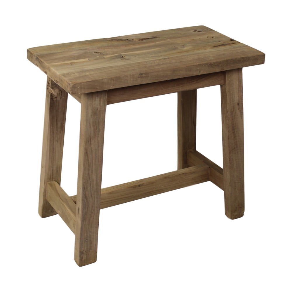 Stołek z drewna tekowego HSM collection Rustical, dł. 50 cm