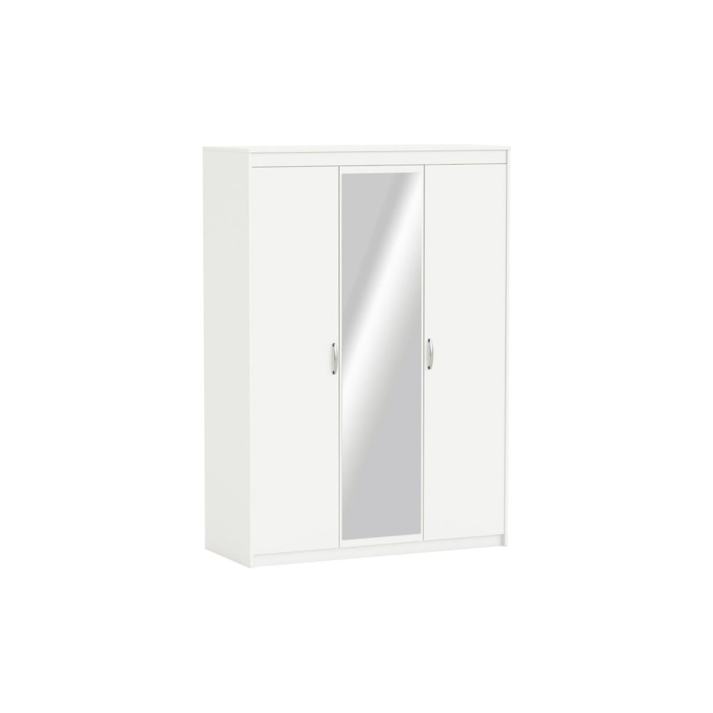 Biała szafa 3-drzwiowa z lustrem Marty